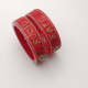 Complete red couple name bangles